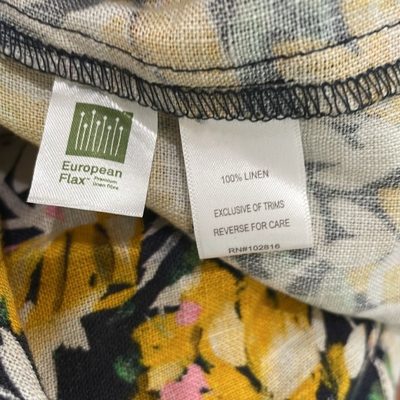 Garnet Hill Amelia 100% Linen Dress Size 4 - Picture 8 of 15